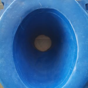 Portable pit latrine seat for elderly in kenya. Hollow