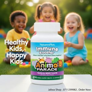 A bottle of kids immune booster multivitamin